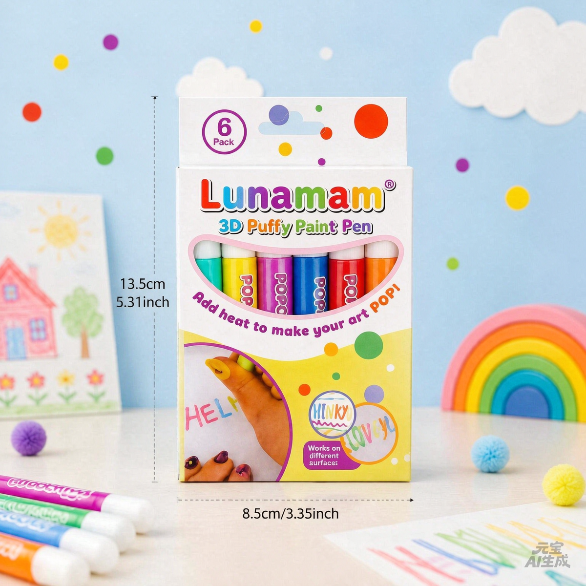 Lunamam® 3D Puffy Paint Pen – Fun DIY Art Marker for Creative Decorations