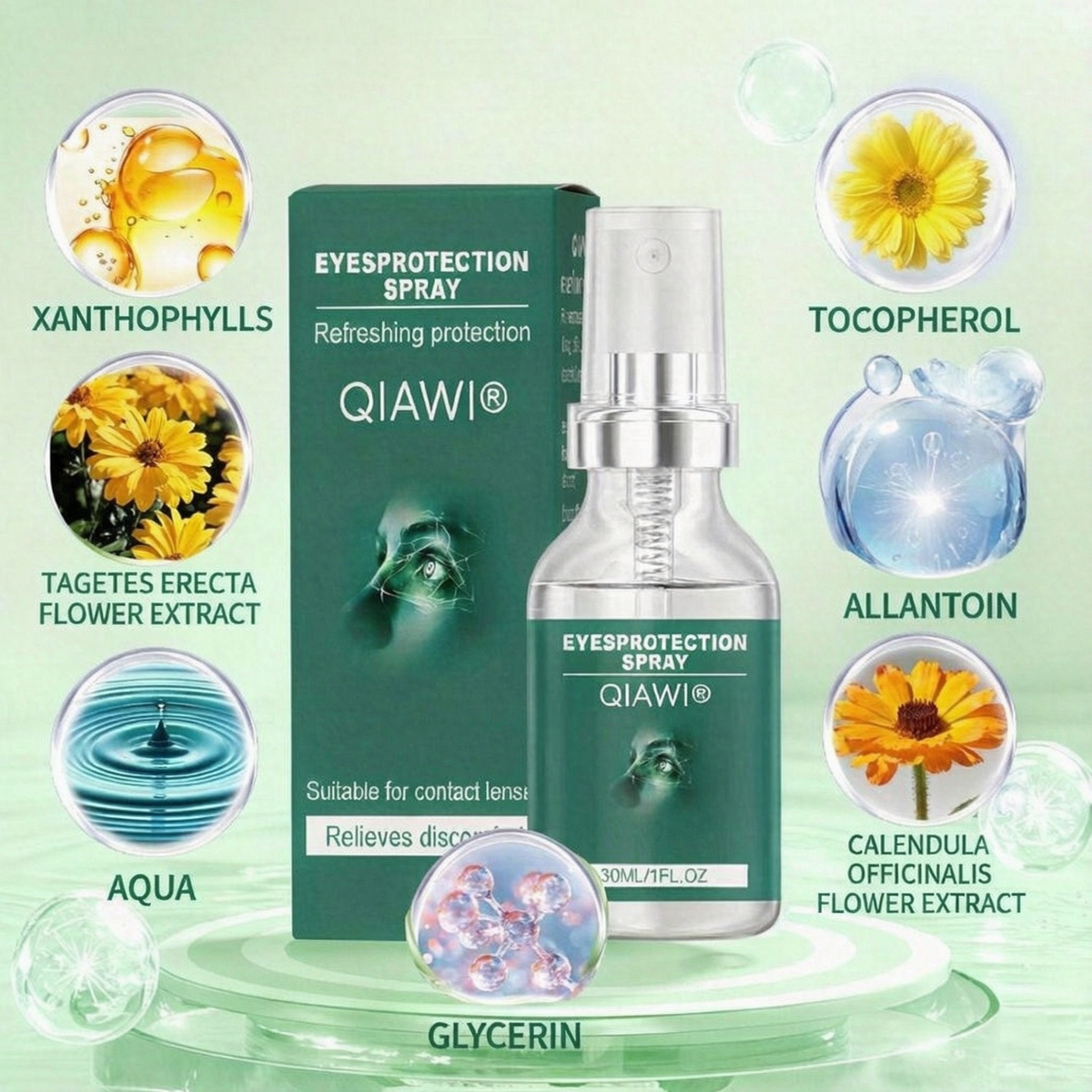 QIAWI® Eye Protection Spray – Refreshing Eye Mist for Long-Lasting Hydration & Daily Eye Comfort