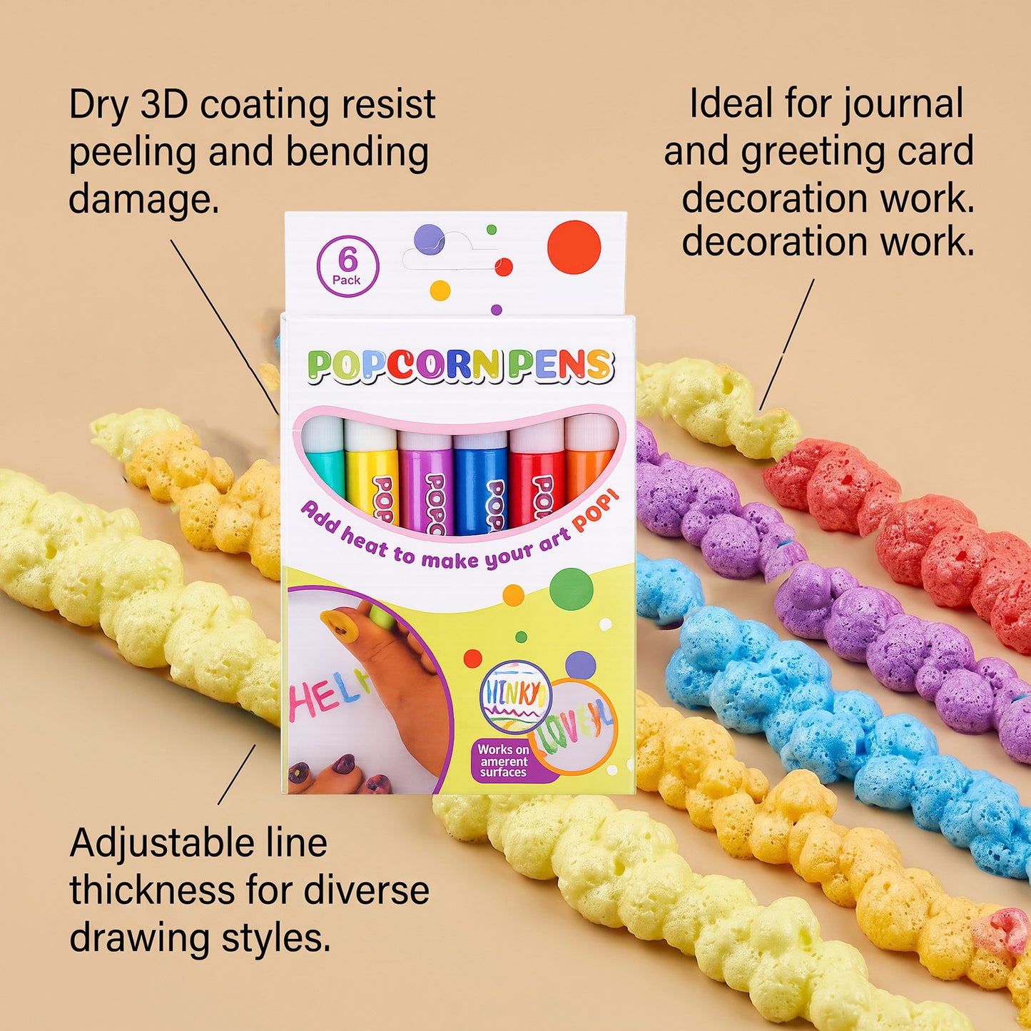 Lunamam® 3D Puffy Paint Pen – Fun DIY Art Marker for Creative Decorations