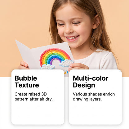 Lunamam® 3D Puffy Paint Pen – Fun DIY Art Marker for Creative Decorations