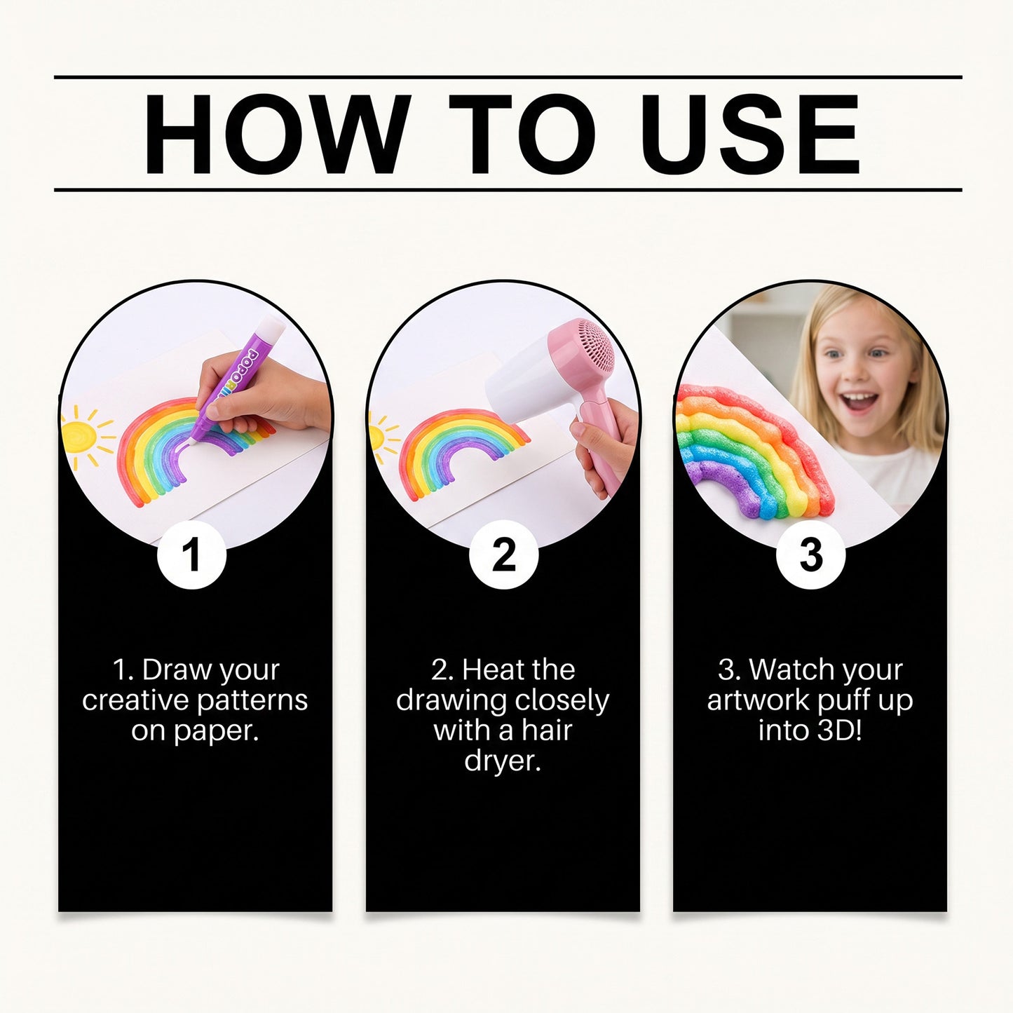 Lunamam® 3D Puffy Paint Pen – Fun DIY Art Marker for Creative Decorations
