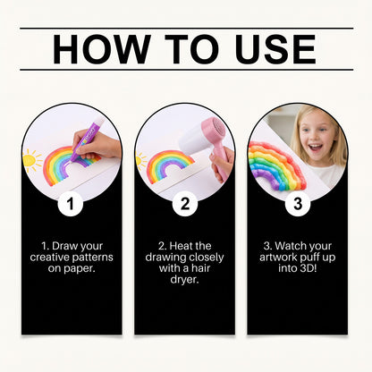 Lunamam® 3D Puffy Paint Pen – Fun DIY Art Marker for Creative Decorations